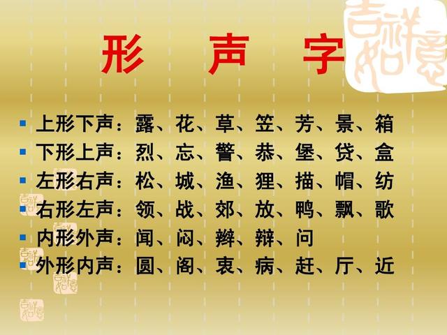 形声字有哪些学习方法(有效的形声字学习方法)